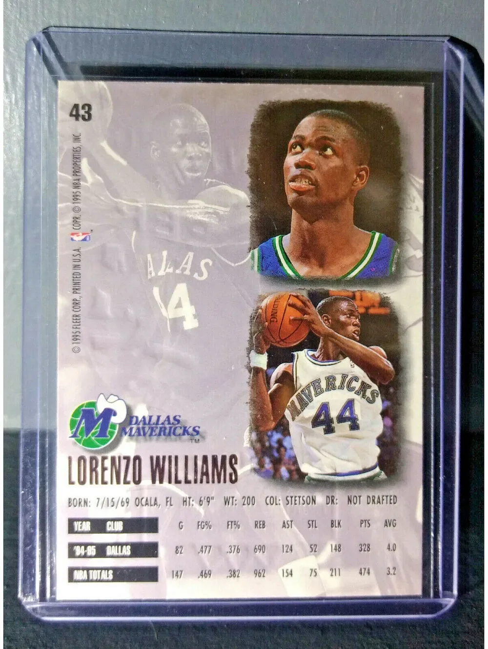 1995-96 Lorenzo Williams Fleer Ultra Gold Medallion #43 Basketball Card
